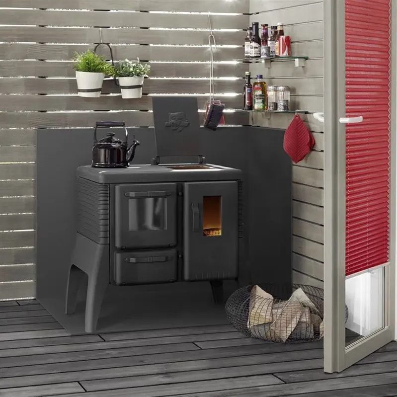 Poele fonte avec four Iron Dog 06